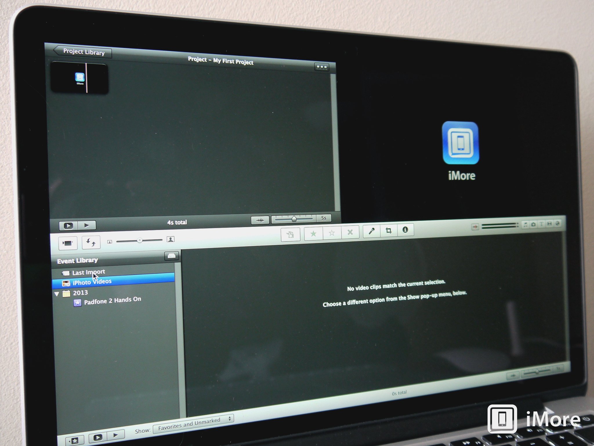 iMovie for Mac updated with older video card fix, updating improvement