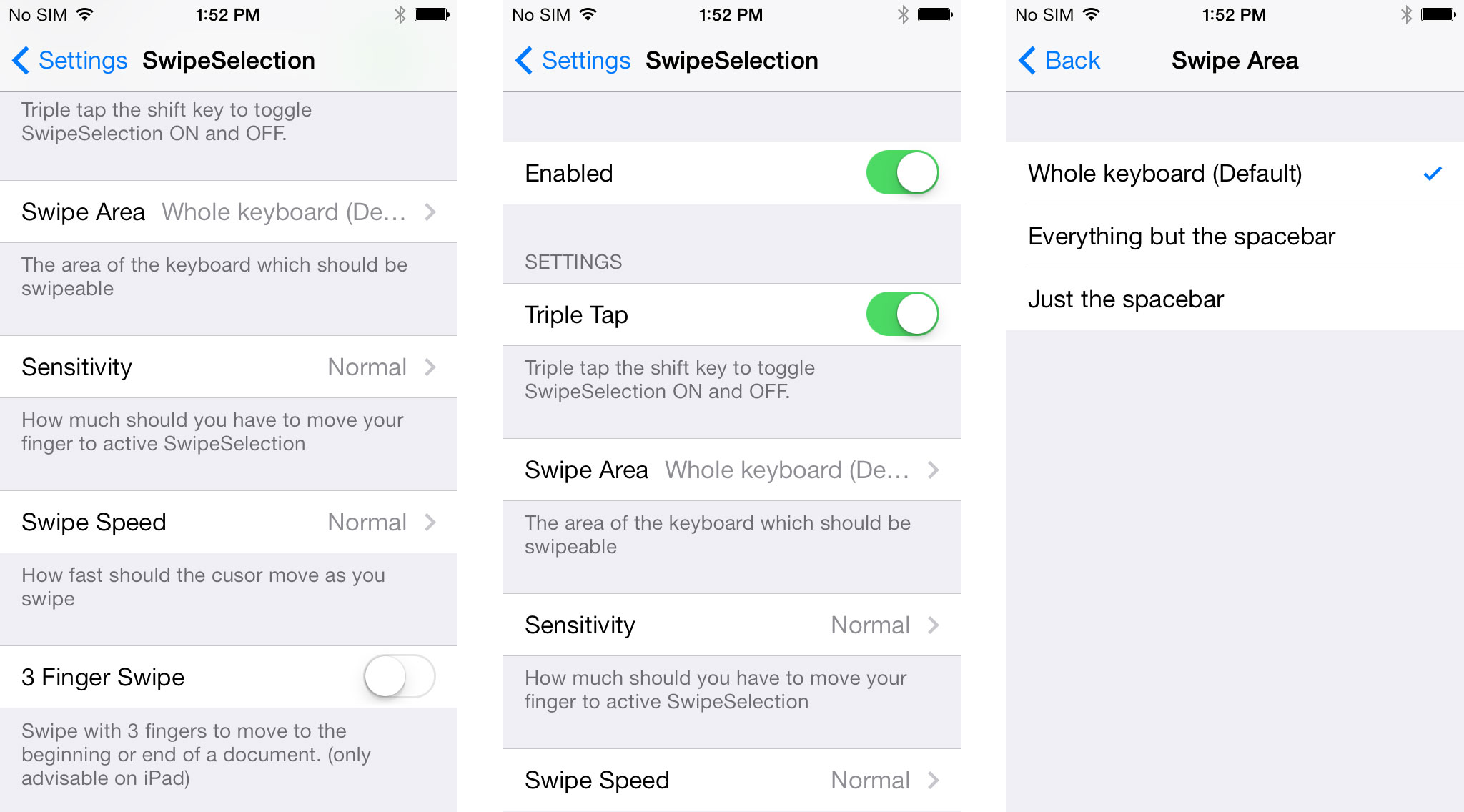 Best jailbreak apps and tweaks for iOS 7: SwipeSelection