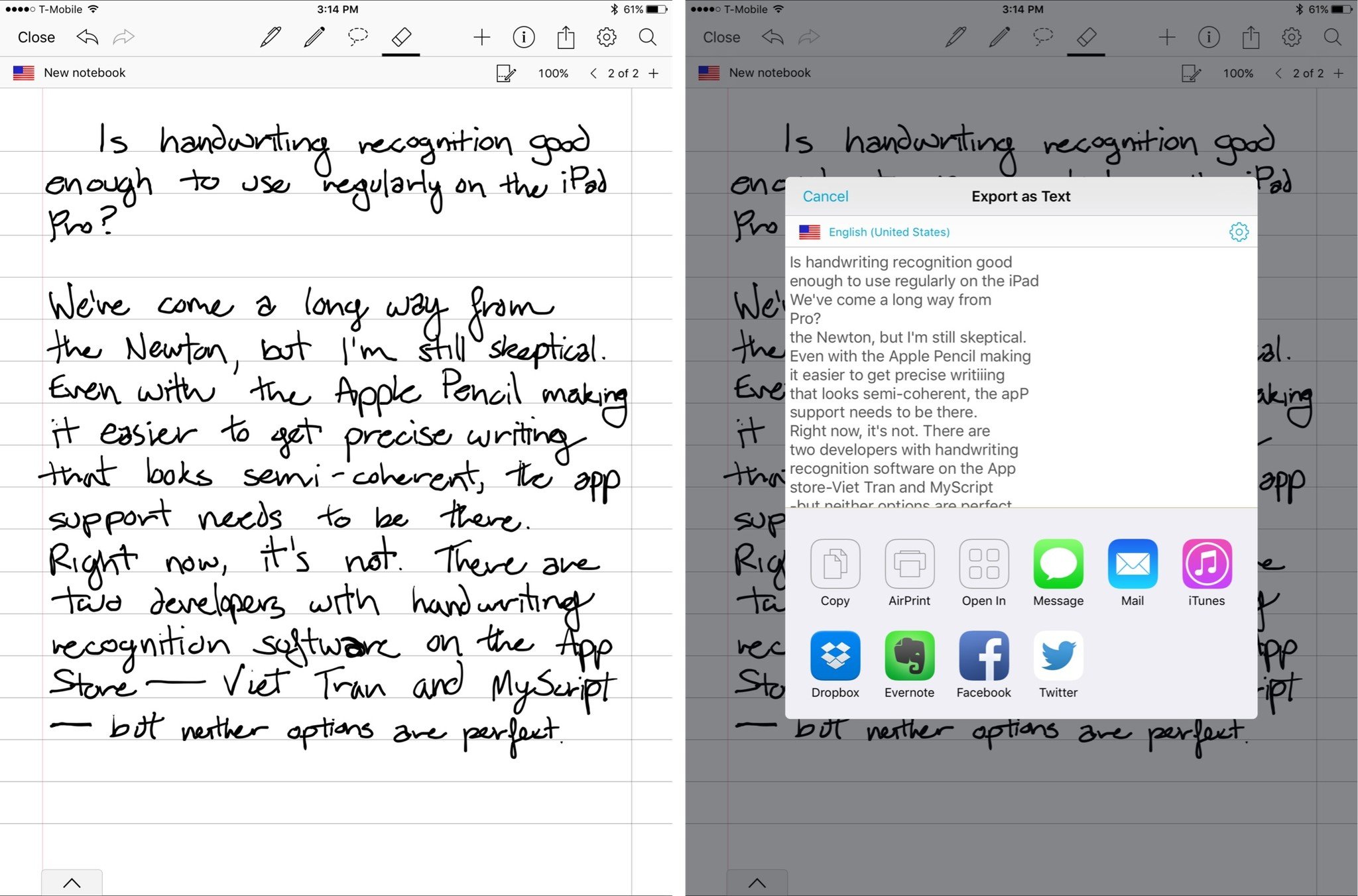 FINALLY found a free handwriting app to take notes during a business meeting!