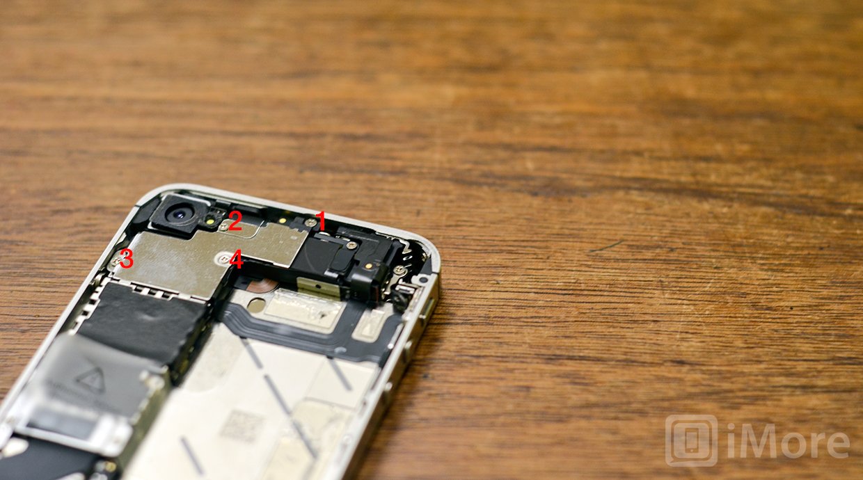 iphone 4s top logic board shield screws