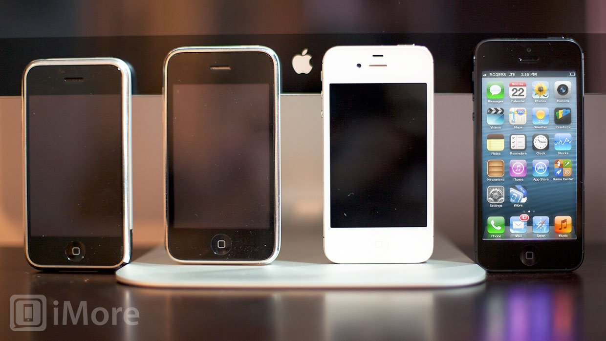 iPhone 5 vs. iPhone 4S vs. iPhone 3GS vs. iPhone design evolution gallery