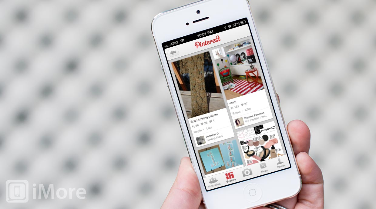 Pinterest for iPhone and iPad updated with push notifications for comments, likes, and repins