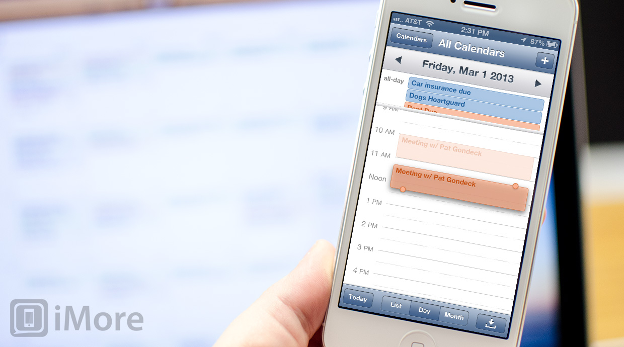 How to quickly change or move a meeting time in the Calendar app for iPhone and iPad
