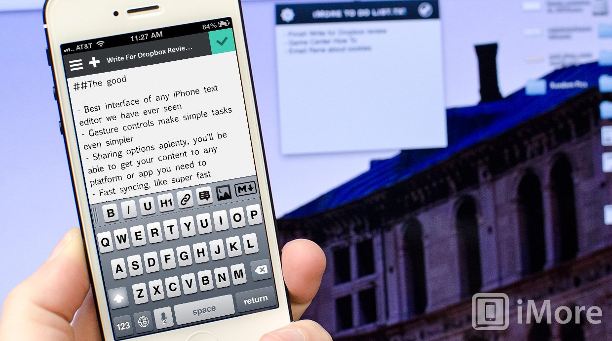 Write for Dropbox lets you create notes on your iPhone not only quickly, but beautifully