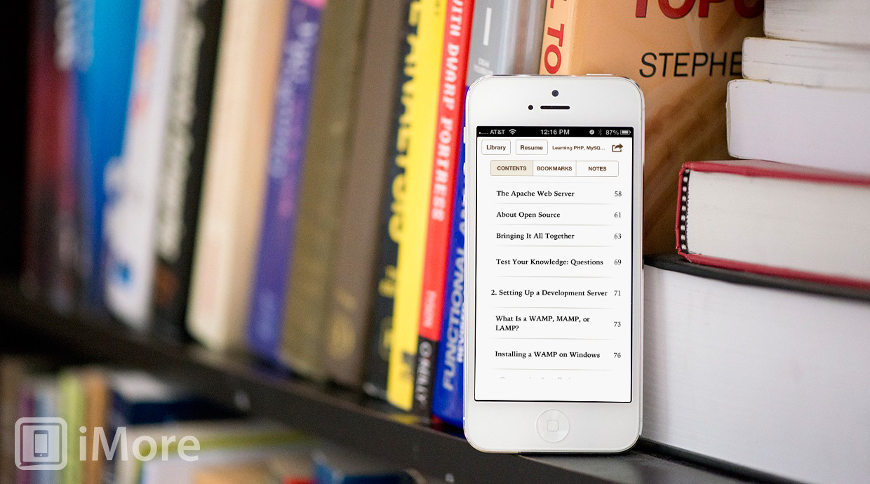 How to view and navigate through a book&#39;s table of contents in iBooks for iPhone and iPad