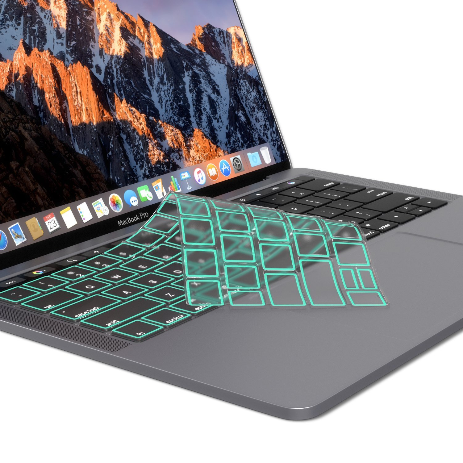 Anti-slip Hard Rubberized Case+Keyboard Cover For MacBook Pro 13" Shatter-proof