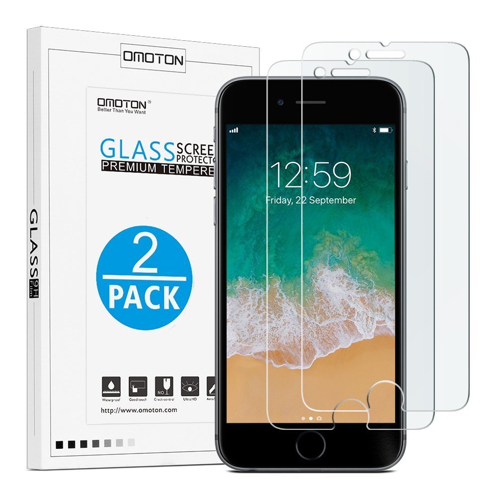 OMOTON tempered glass two-pack