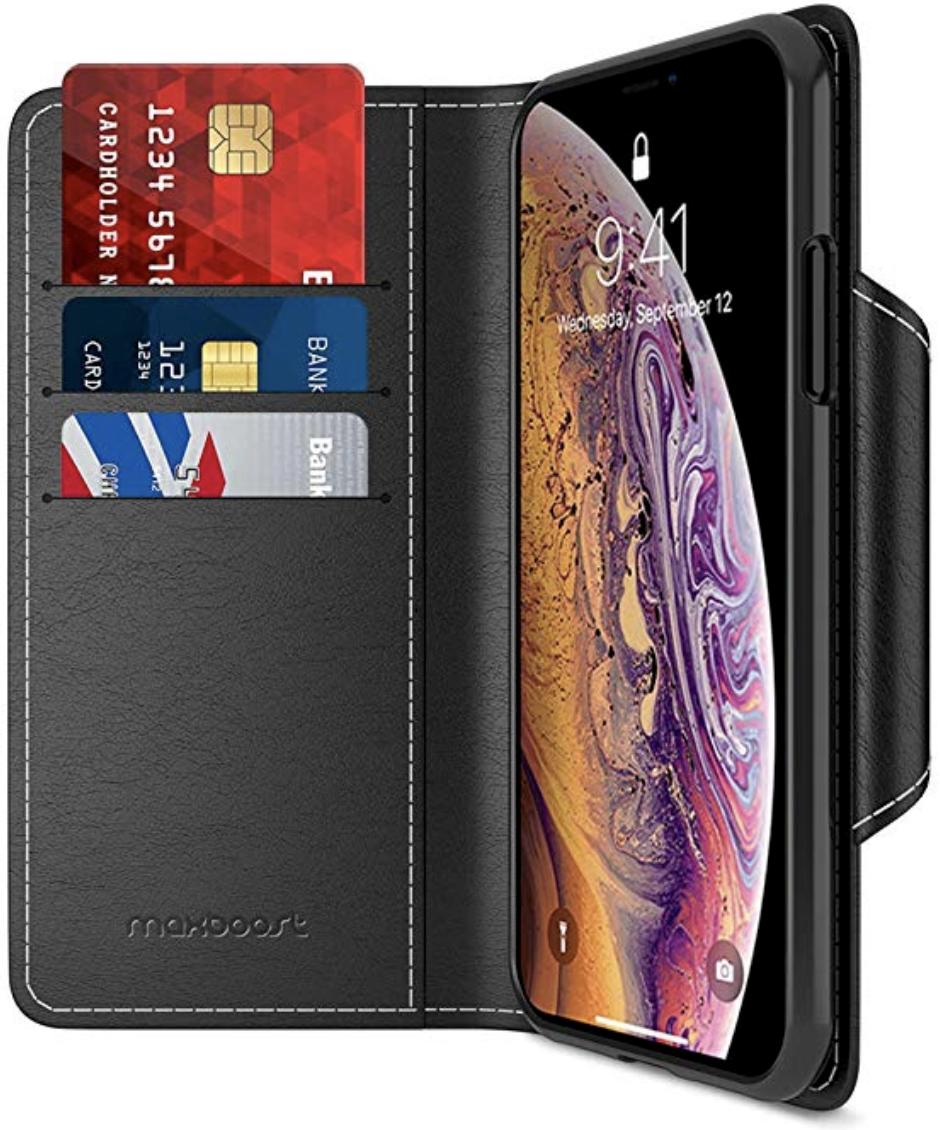Maxboost iPhone XS Wallet Case.