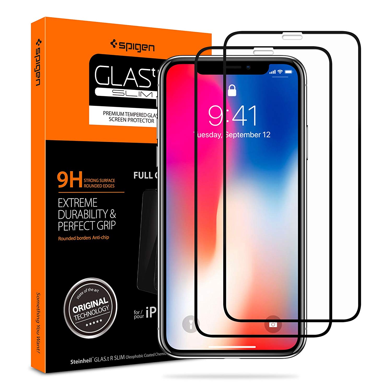 Spigen Tempered Glass Screen Protector Compatible with iPhone Xs 