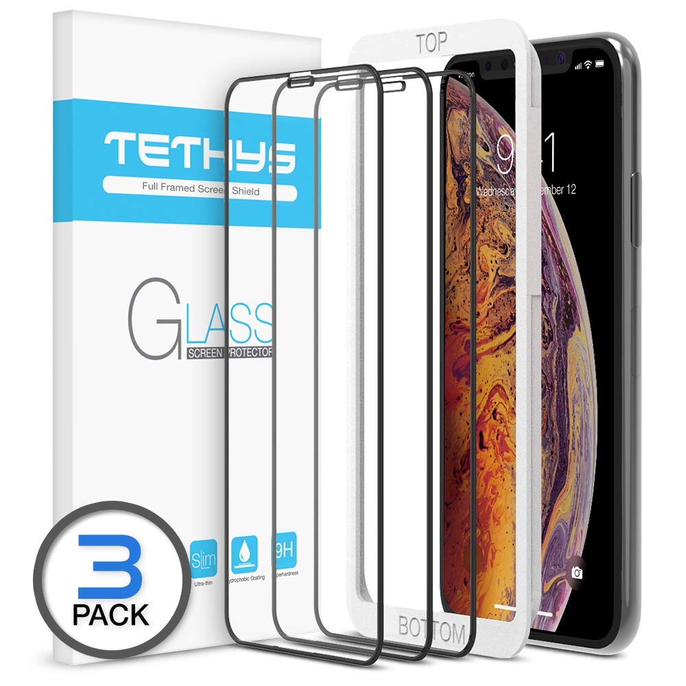 Anti Scratches 9H Hardness Tempered Glass Screen Protector Film for iPhone Xs Max Ultra Thin 1 Pack Bear Village® Premium Screen Protector for iPhone Xs Max