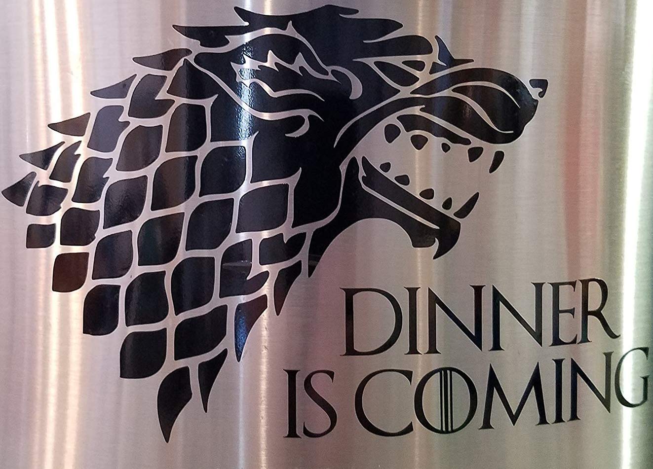 Dinner is coming direwolf decal
