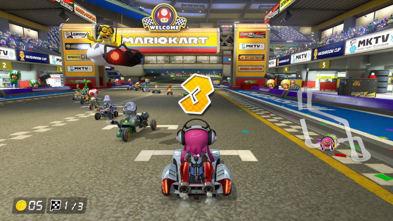 Mario Kart 8 Deluxe start of the race