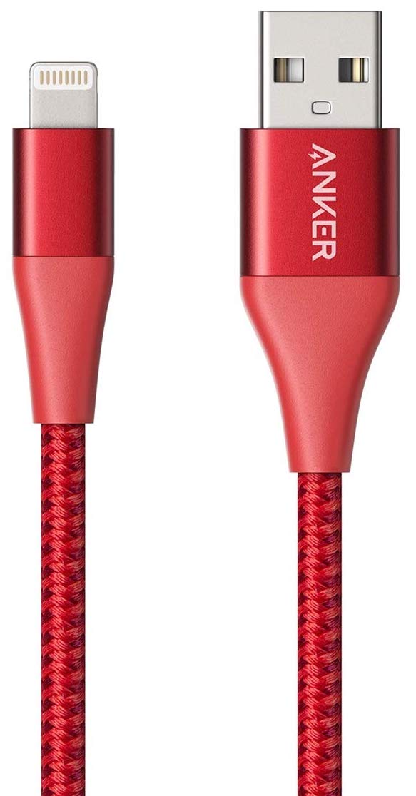 Anker PowerLine+ II Lightning Cable in red