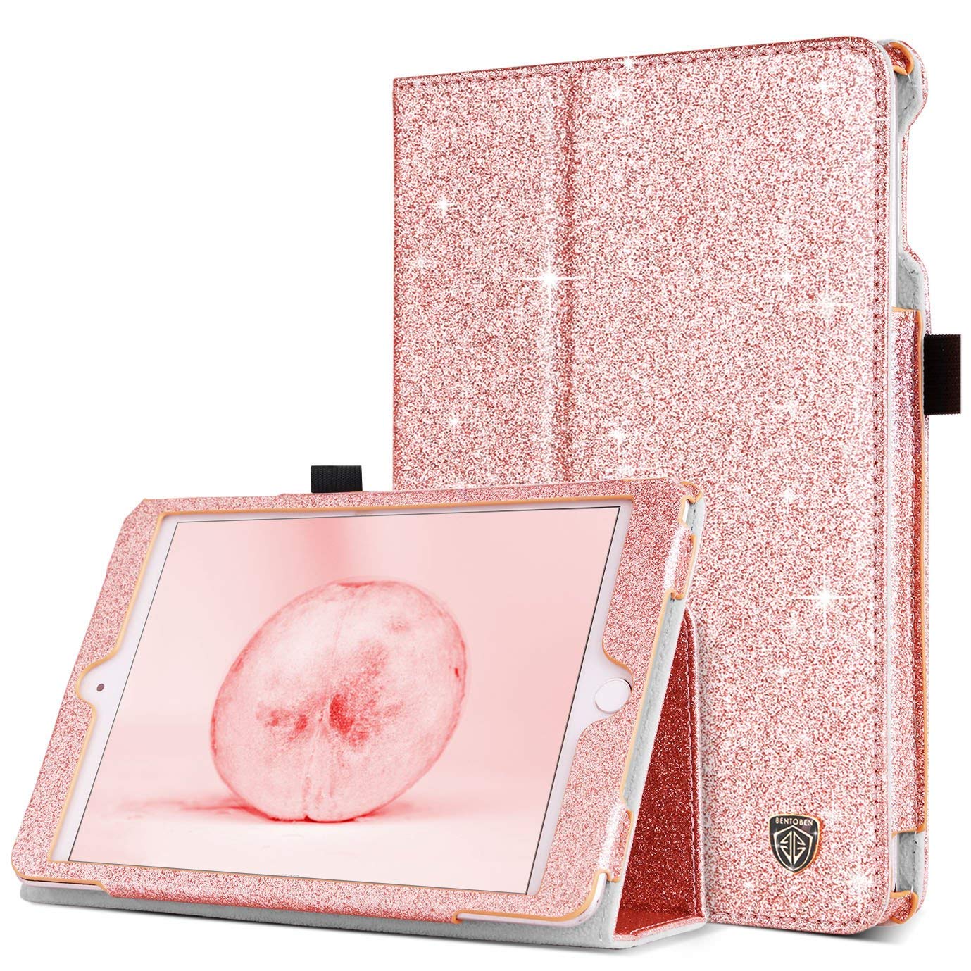 BENTOBEN Lightweight Glitter Bling Folio iPad mini Case