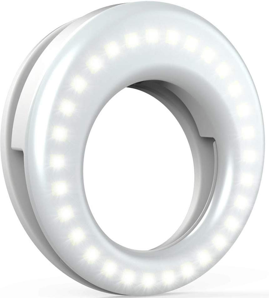 QIAYA Selfie Light Ring Rechargeable Clip
