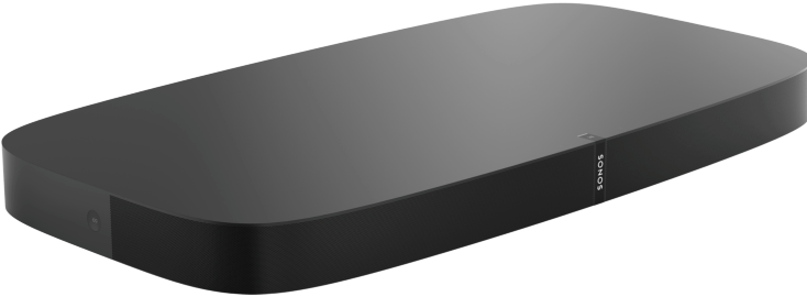 Sonos Playbase at a slight angle on a white background