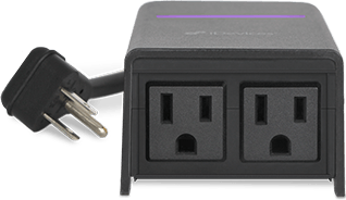 iDevices Outdoor Switch with two plugs at the bottom facing forward