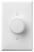 Lutron Aurora Dimmer installed over a toggle light switch