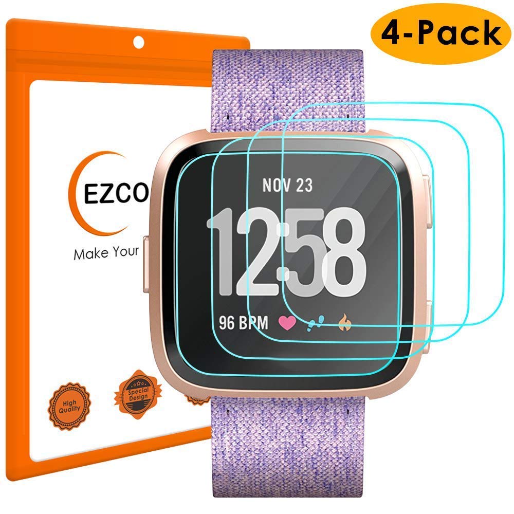 4-Pack Ultra Slim Soft Full Smartwatch Cover Case Replacement for Versa Lite Edition Hianjoo Screen Protector Compatible with Fit bit Versa Lite Edition NOT Replacement for Fit bit Versa 