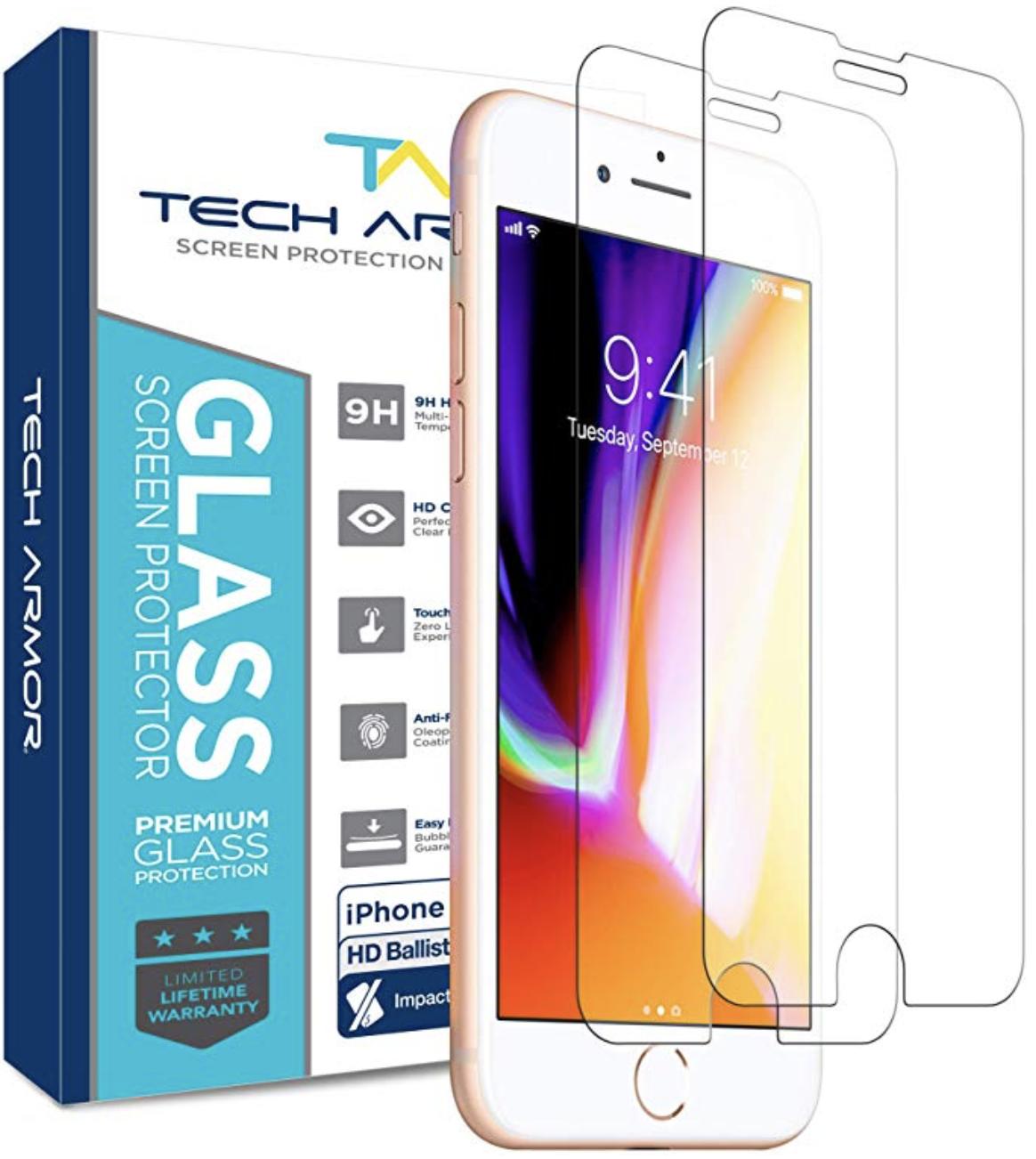 Screen Protector 3-Pack Apple iPhone 7 Plus iPhone 8 Plus Tech Armor HD-Clear Film 5.5 inch