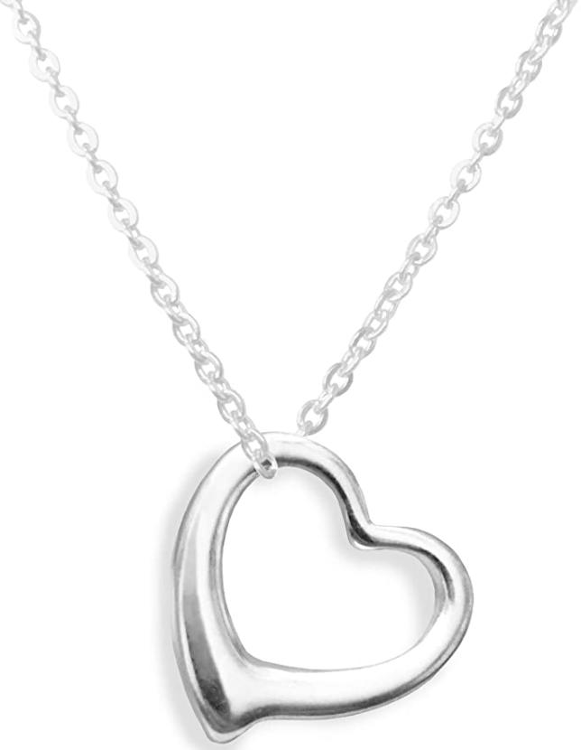 Altitude Boutique Open Heart Necklace for Women Floating Heart Necklace 