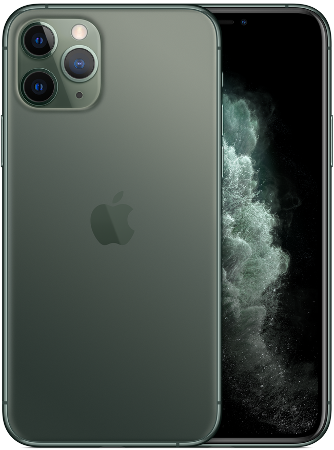 The iPhone 11 Pro in midnight green
