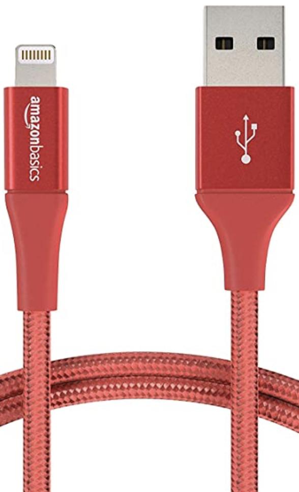 AmazonBasics Double Braided Nylon Lightning to USB Cable