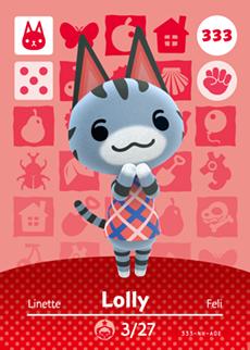 Animal Crossing Amiibo Cards Lolly