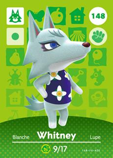 Animal Crossing Amiibo Cards Whitney