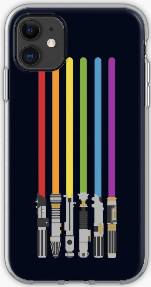 Redbubble Lightsaber Rainbow iPhone 11 Case