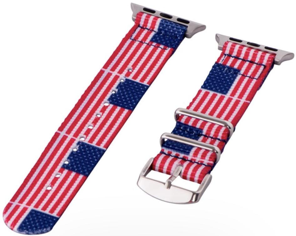 Clockwork Synergy American Flag Classic NATO Band for Apple Watch