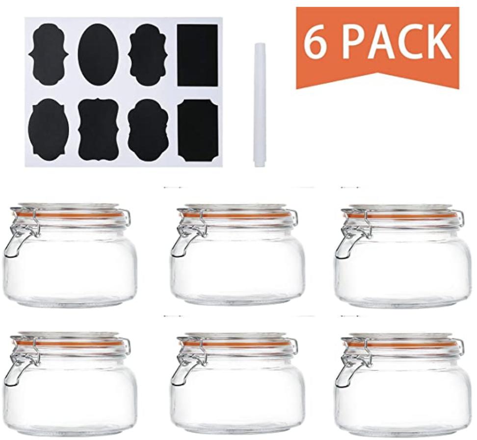 Encheng Glass Jars with Airtight Lids