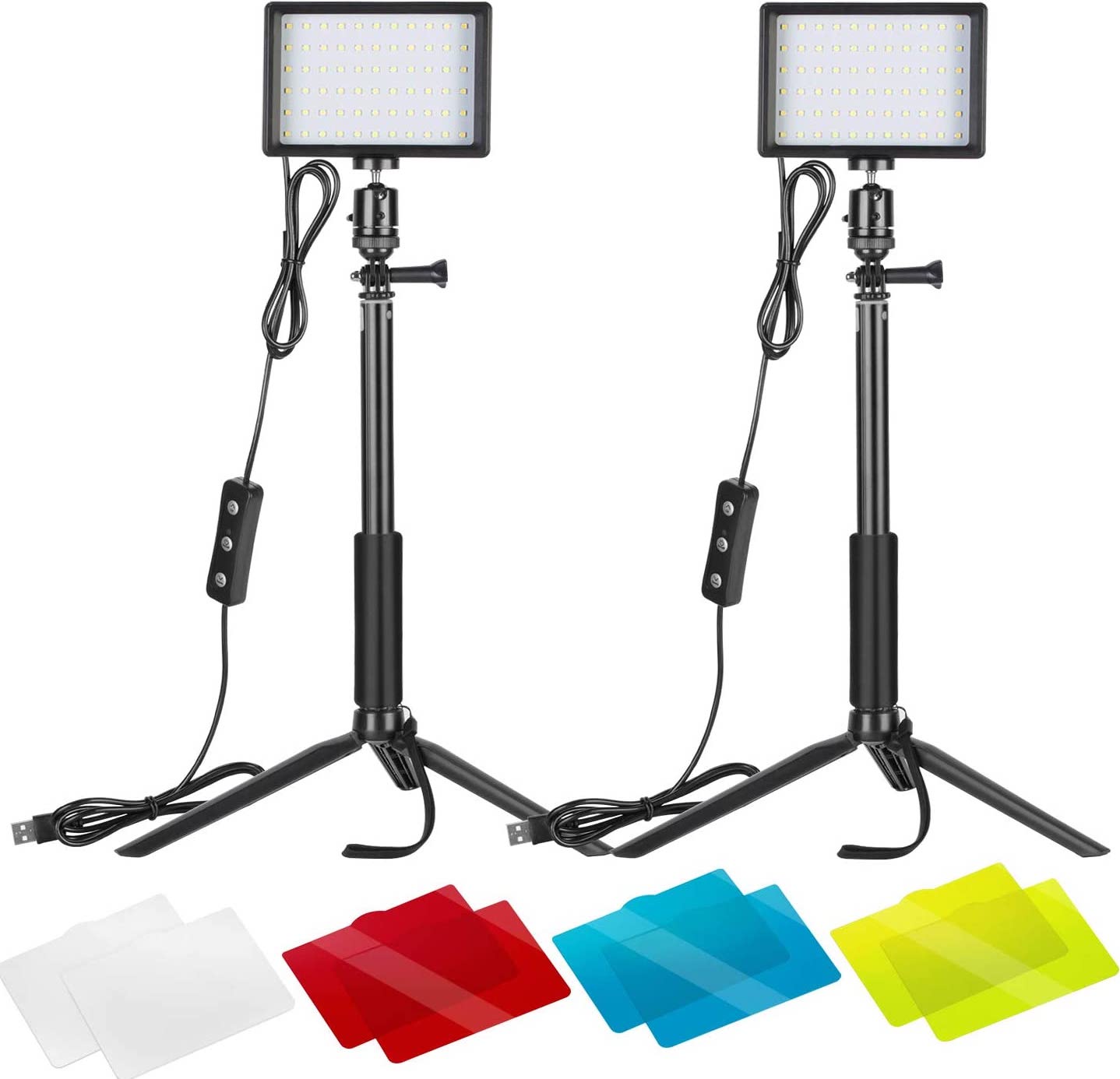 Video Conference Lighting Kit,Zoom Lighting Laptop LED Video Light Vlogging kit Video Recording,Live Streaming can Adjustable Brightness video lighting kit USB C Charging
