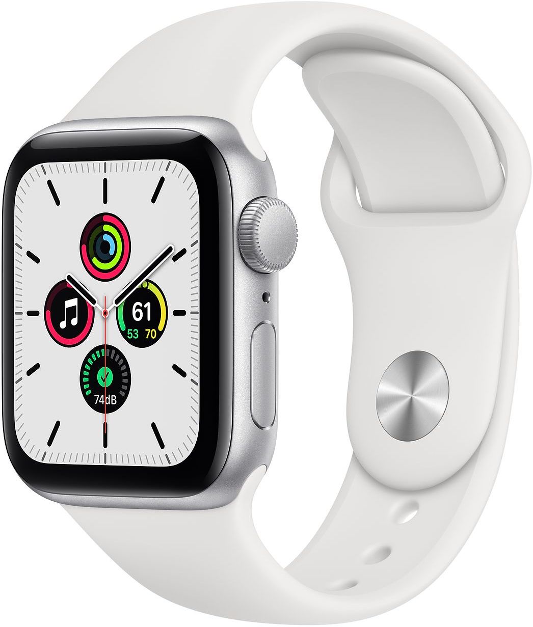 Apple Watch SE Silver with White Sport Band