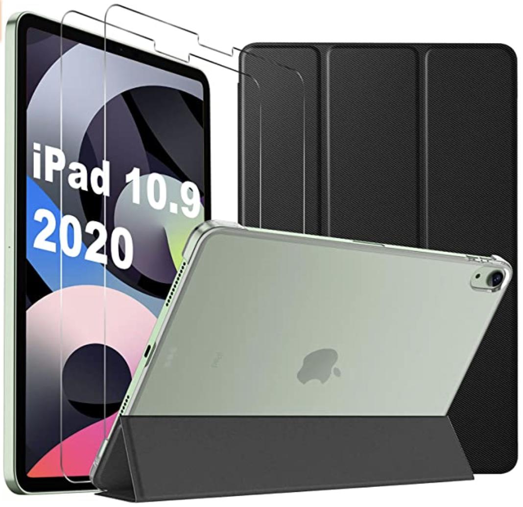 Best iPad Air 4 screen protectors Ivso Ipad Air 4 2020 Case Screen Protector Render Cropped