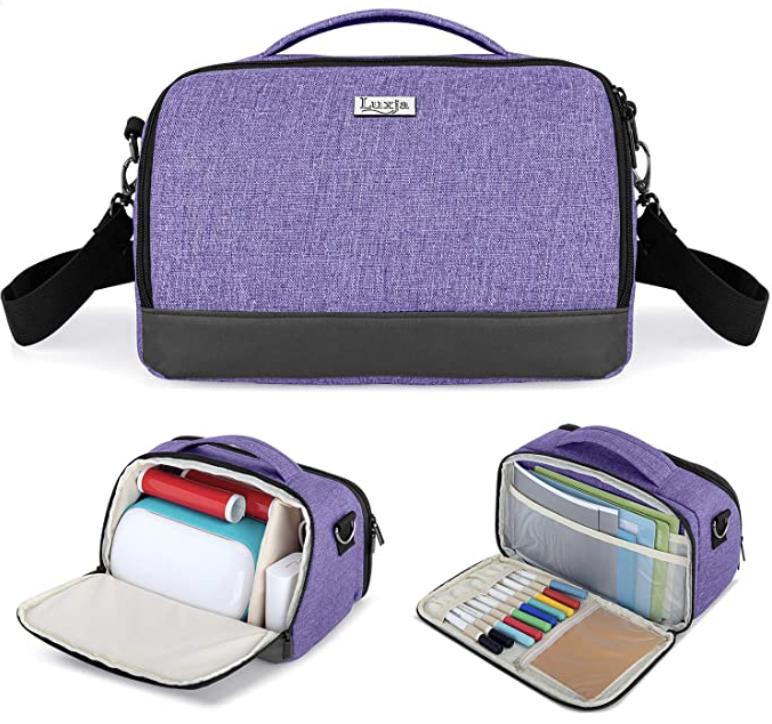 Portable Tote Bag with Accessories Storage for Cricut Pen Set and Basic Tool Set Purple Yarwo Carrying Case for Cricut Joy