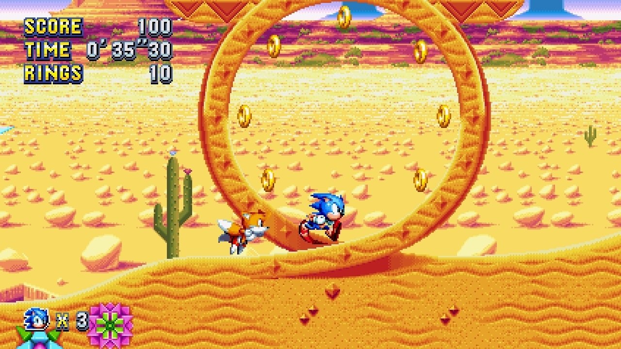 Captura de pantalla de Sonic Mania Switch
