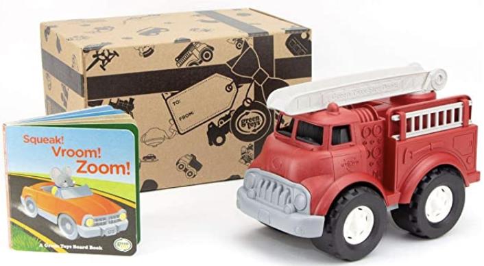 Green Toys Fire Truck And Sounds Board Book Render Cropped