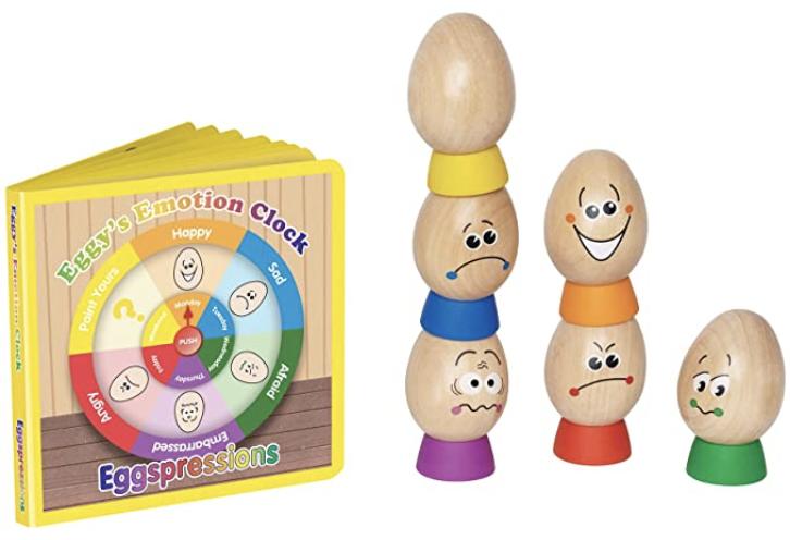 Hape Eggspressions Wooden Learning Toy With Illustrative Book Render Cropped
