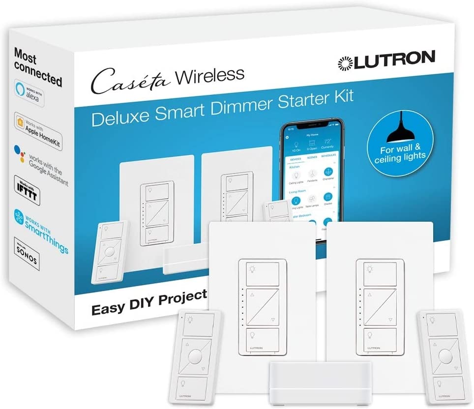 Lutron Caseta Wireless Deluxe Smart Dimmer Starter Kit