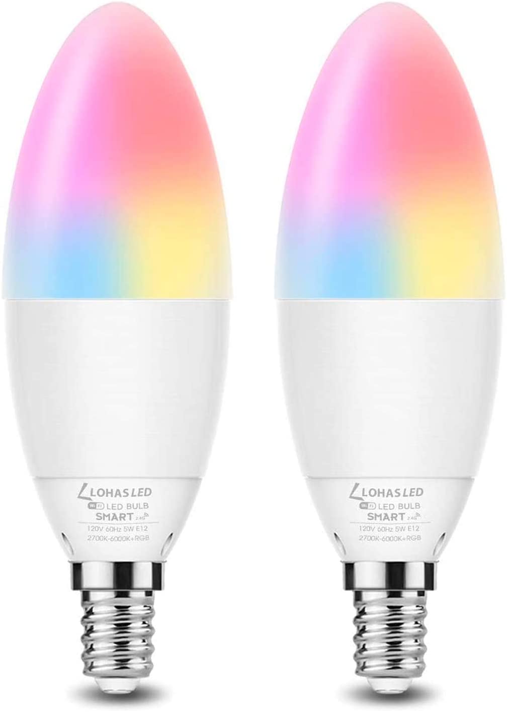Lohas E12 Smart Light Bulbs 2pack