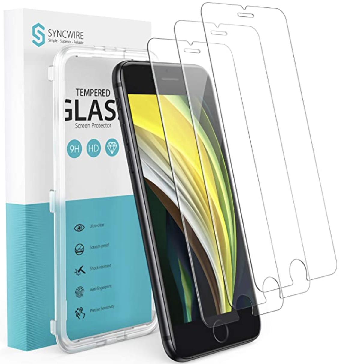Syncwire Screen Protector Iphone Se 2020 3 Pack Render Cropped