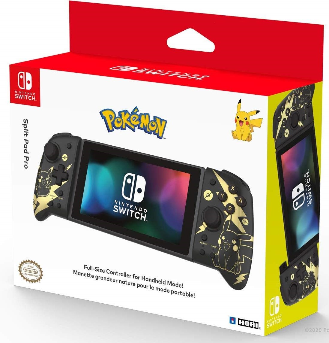 Hori Nintendo Switch Split Pad Pro Black And Gold Pikachu