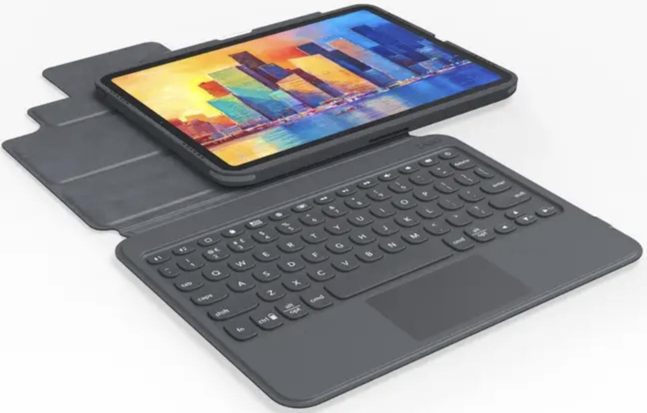 Zagg Pro Keys With Trackpad Wireless Keyboard With Trackpad And Detachable Case Render Cropped