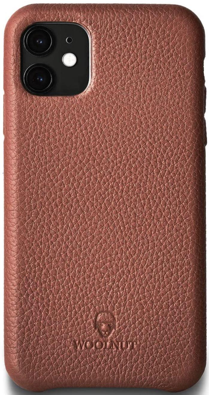Woolnut Leather Case Iphone 11 Cognac Brown Render Cropped