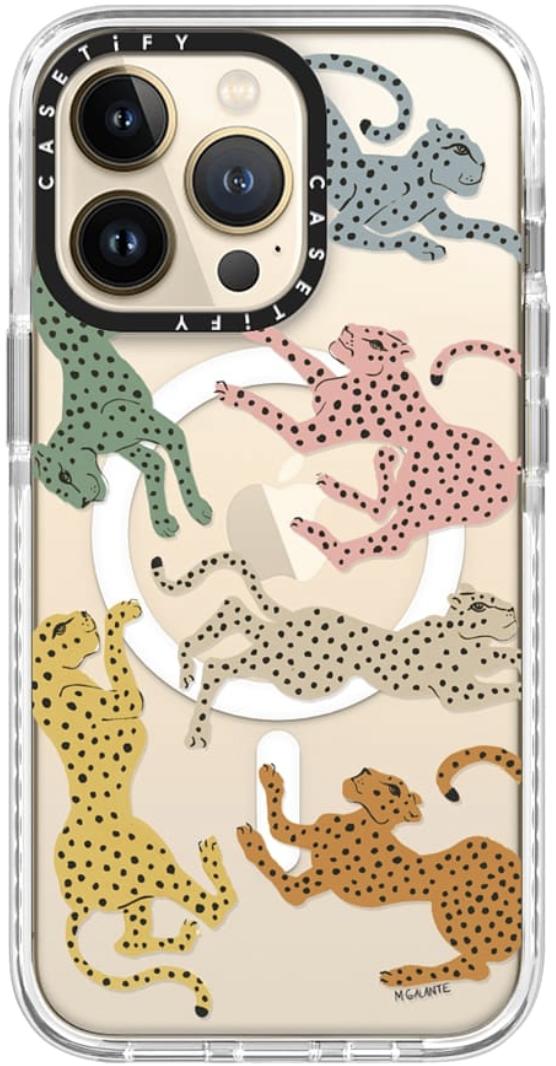 Casetify Impact Case Iphone 13 Pro Rainbow Cheetah Render Cropped