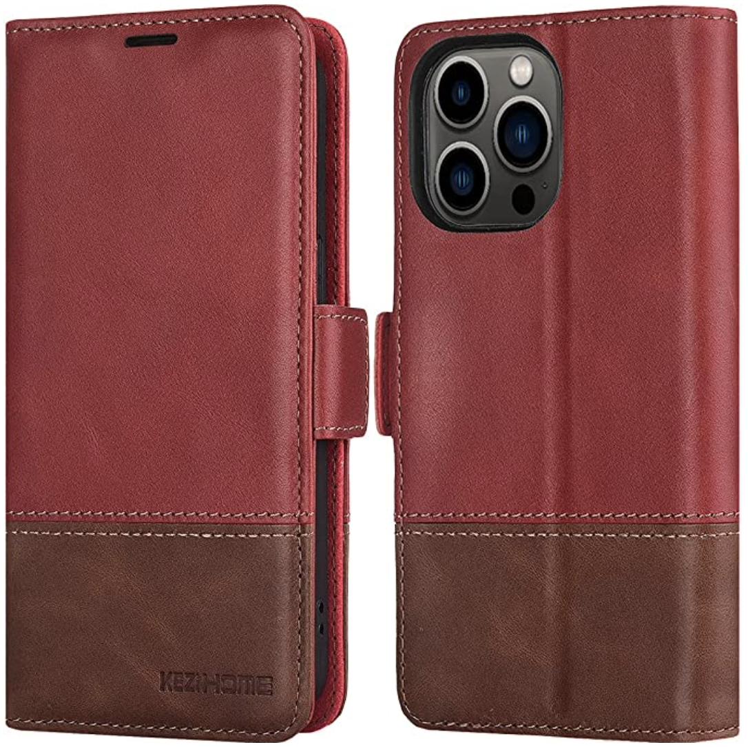 Kezihome Leather Folio Wallet Case Iphone 13 Pro Render Cropped
