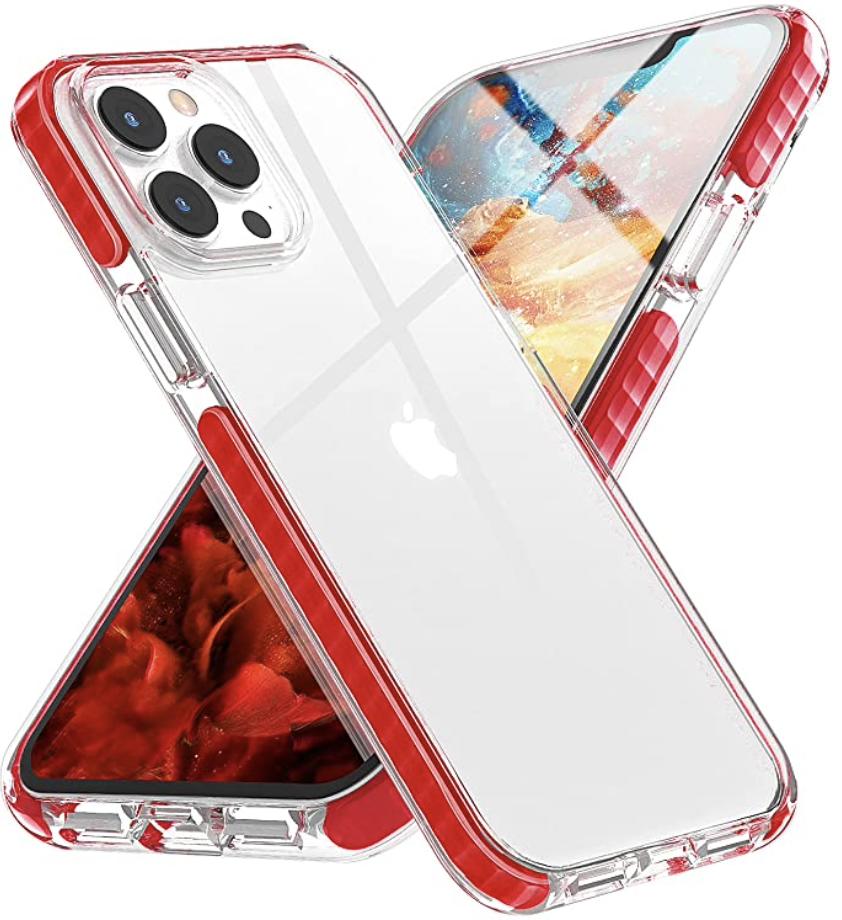 Milprox Iphone 13 Pro Clear Case Render Cropped Red