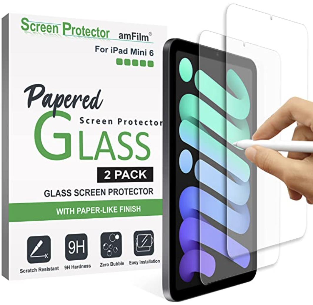 Amfilm Papered Glass Screen Protector Ipad Mini 6 Render Cropped