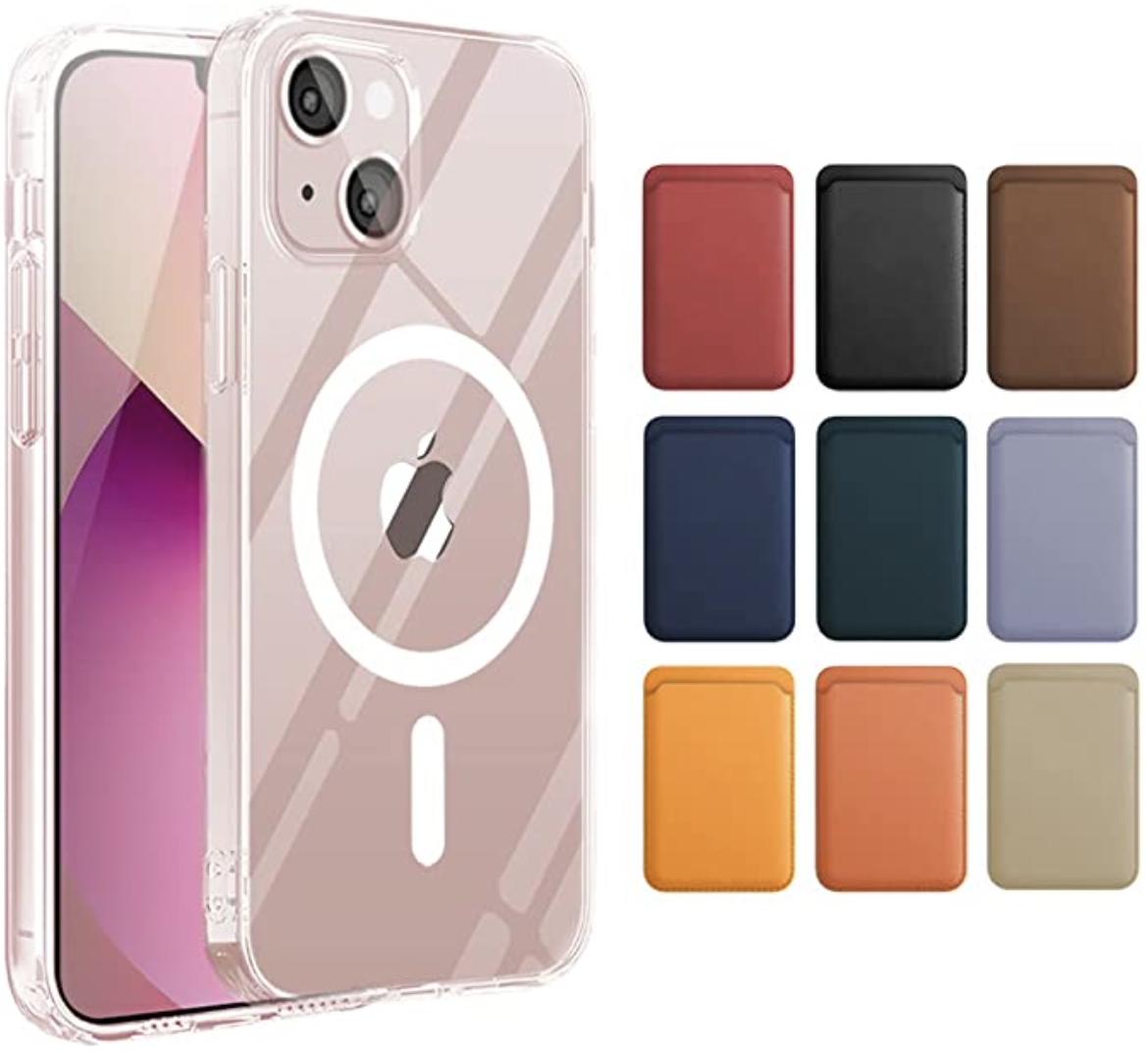Kimguard Magnetic Clear For Iphone 13 Mini Case And Magnetic Leather Wallet Render Cropped